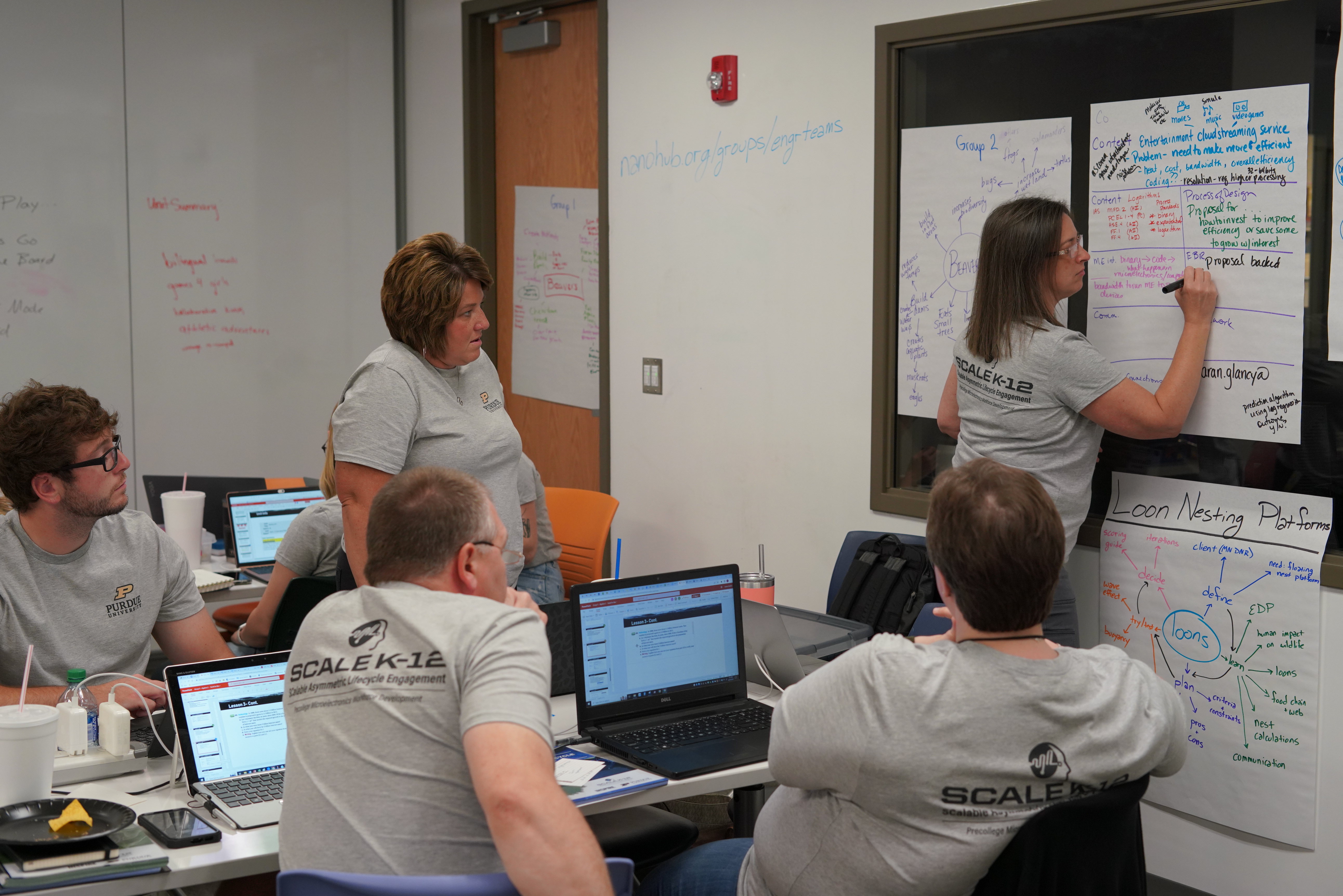 ENE Professor Tamara Moore instructs teachers who were selected by their school districts to create microelectronics curriculum.
